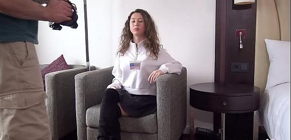  GERMAN SCOUT - ANAL DEFLORATION SEX FOR CURLY HAIR TEEN JULIA BACH AT PICKUP CASTING
